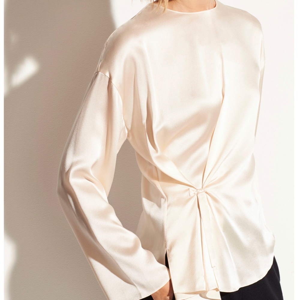 Vince Silk Knot Front Blouse